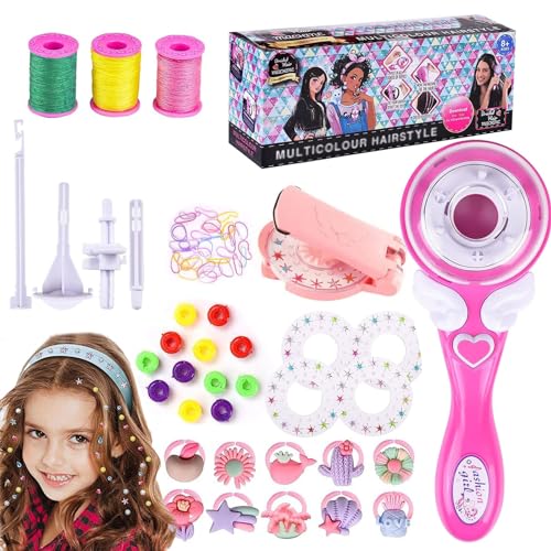 Hair Bedazzler Kit Machine de Tressage de cheveux électrique Automatique Cheveux Gemstone Styler Diamant Cheveux Machine DIY Tressage Coiffure Strass Cheveux...