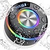 Cassa Doccia Bluetooth 5.3, IP7 Impermeabile Cassa Bluetooth Doccia con Luce RGB Ventosa, 360° Stereo Speaker Bluetooth 8 Ore Chiamata Vivavoce, Altoparlante Doccia per Bagno Piscina Viaggi, Tipo-C