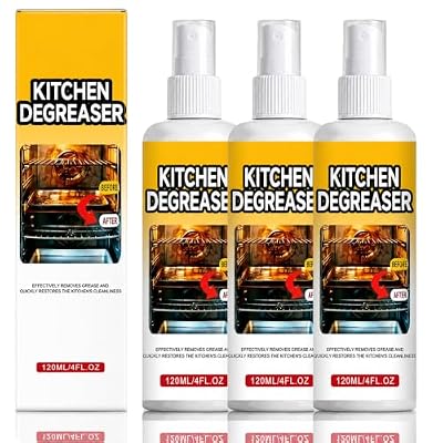 Apiastar Greasekiller Spray for Grill – Heavy Duty Degreaser & Fast-Acting BBQ Grill Cleaner for Outdoor Grease Removal, Apiastar Grease Killer Spray, 120ml (3 Pcs)