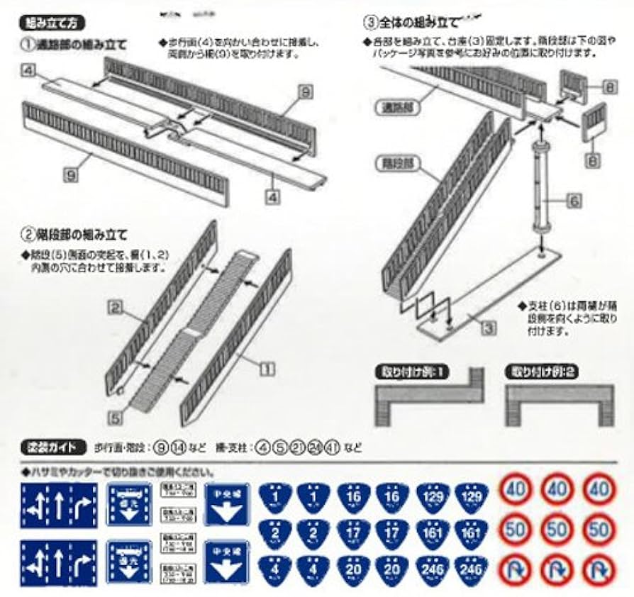 Nゲージ　ストラクチャー3点セット Amazon | グリーンマックス Nゲージ 2156 歩道橋 (未塗装キット