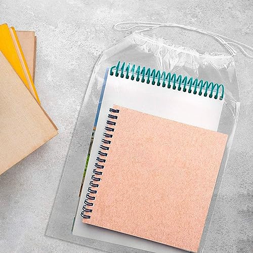 APQ Clear Drawstring Bags, Pack of 50, 9 x 12 Inches. Waterproof, 2 Mil Thick. Ideal for Cosmetics & Toiletries - Thumbnail 6