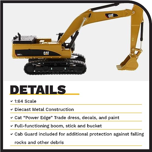 Diecast Masters Caterpillar 385C L Hydraulic Tracked Excavator Play & Collect! Series 1/64 Diecast Model 85614 - Image 4