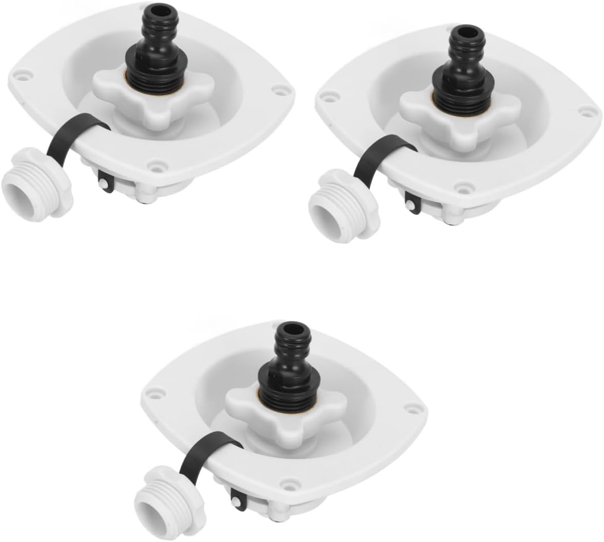 Gatuida 3pcs Rv Water Inlet Valve Rv Trailer Accessories Material for Durability
