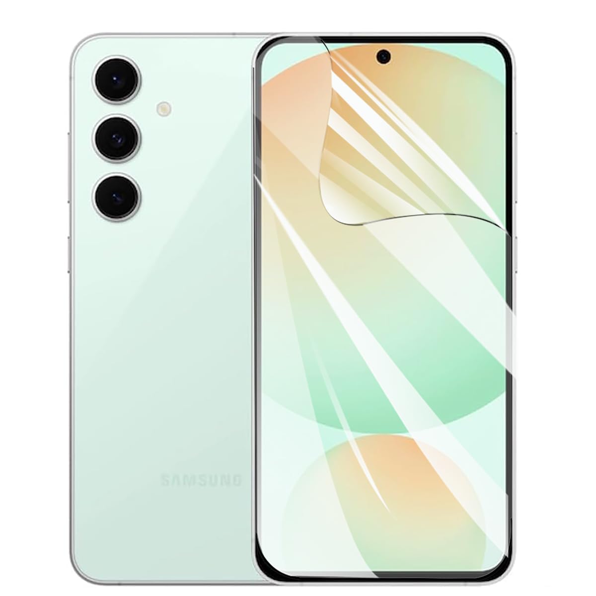 TMahhbid 2Pcs Hydrogel Screen Protector for Samsung Galaxy S24 FE 6.7", High Sensitivity Non-breakable Flexible TPU Screen Protector