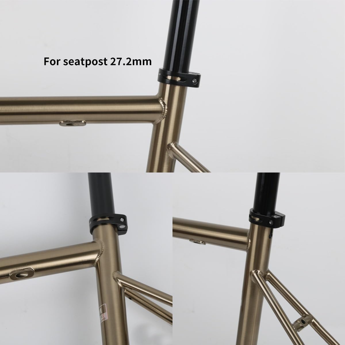 700C Road Bike Frameset 44cm 47cm 50cm 53cm 56cm Cr-Mo Steel Rim Brake Frame F100mm R130mm QR Quick Release Frame with Carbon Fibre Fork Semi-External Routing BSA BB68mm(56cm)