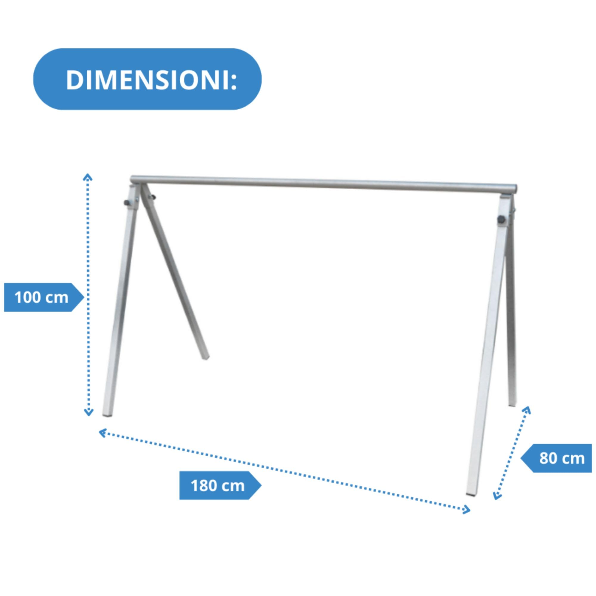 Andrys Supporto Bici da Terra fino a 5 Biciclette - Espositore Porta Bici da Terra - Acciaio Verniciato