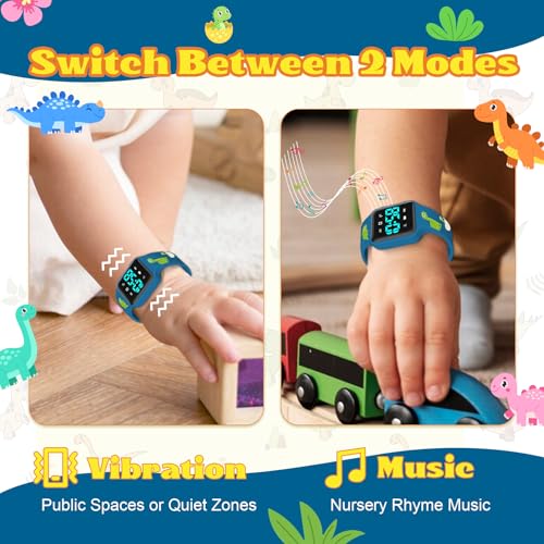 Image of Toddler Potty Training Set - Potty Training Watch with Musical /Vibration Alerts, Fun Board Book, Progress Chart & Reward Stickers - Interactive Toilet Learning Kit for Boys and Girls Ages 2-6