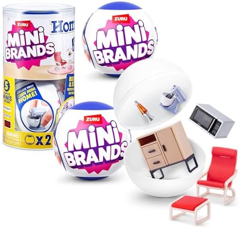 Mini Brands Home Capsule (2 Pack) by ZURU: Collectible Minis, Blind Packaging, Home Themed Collectibles