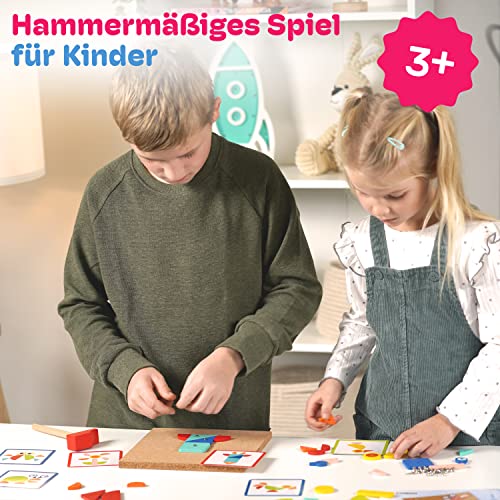 CUBIDI® Hammerspiel für Kinder ab 3 Jahre – Hämmerchenspiel Kinder Spielzeug ab 3 Jahre zur Förderung von Fantasie & Motorik Jungen und Mädchen.