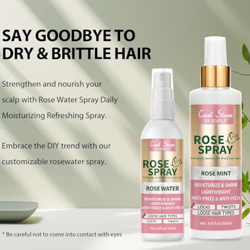 Spray de agua de rosa para cabello 200ml y 100ml miniatura 5