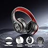 Bluetooth Headphones Wireless,Tuinyo Over Ear Stereo Wireless Headset 35H Playtime with deep bass, Soft Memory-Protein Earmuffs, Built-in Mic Wired Mode PC/Cell Phones/TV-black/red #4