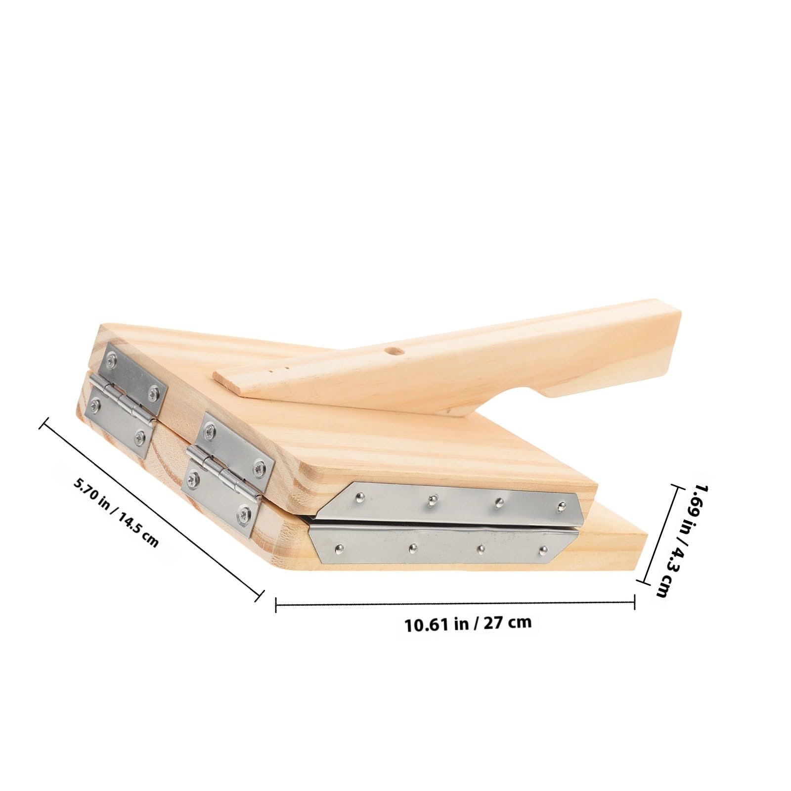 Molde para Prensar Masa de Acero Inoxidable y Madera para Empanadillas