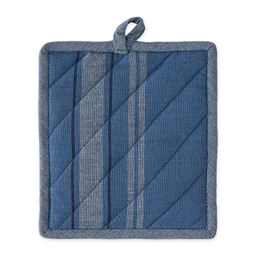 Dii French Stripe, Kitchen Collection, Chambray Blue, Potholders, 2 Count #TOP1