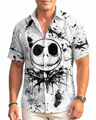 Image of 99TIMORO Fathers Film Button Down Shirt for Men, Funny Hawaiian Short Sleeve Top, Summer Beach Gifts