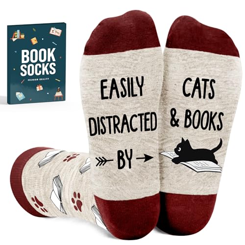 Book Lovers Gifts - Perfect Gifts for Book Lovers Reading Socks For Readers and Bookworms Ideal Presents for Readers Funny Women Socks - Soft and Warm Material