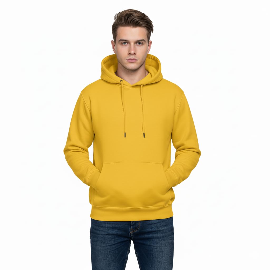 A2Z Mens Fleece Hoodie Pullover Hooded Jumper Sweatshirt - Plain Sweatshirt Navy 3XL