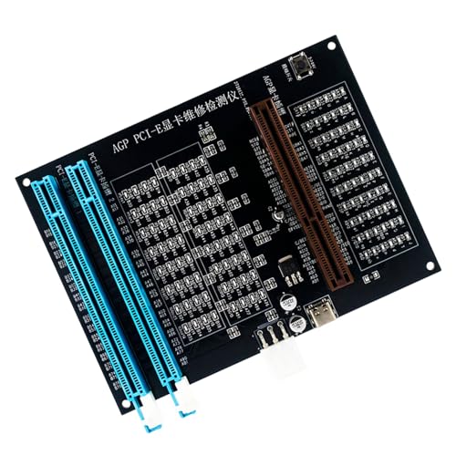 ZBIianxer Tester per scheda grafica AGP PCIE con indicatori LED per rilevamento rapido degli errori e diagnostica AGP PCIE