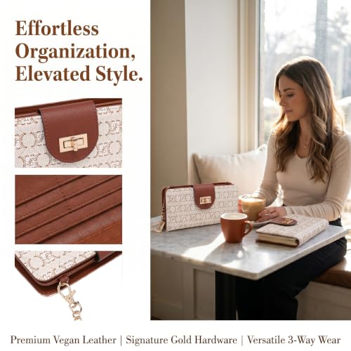 Image of Classic Crossbody Bag for Women, Small Chain Strap Wallet Purse with Phone Compartment & Card Slots