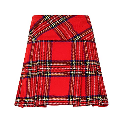 Womens 16.5 in Scottish Tartan Mini Kilt Skirt Royal Stewart 16 US2