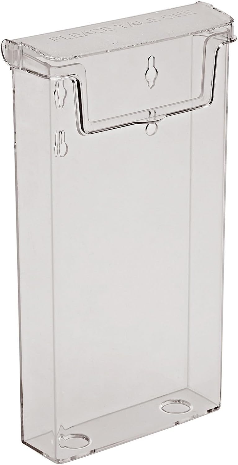 Shoplines Supplies Brochure Holder with Lid – Weatherproof Wall-Mountable Brochure Box – Outdoor Use – Transparent, UV-Stabilised Polystyrene — image 1