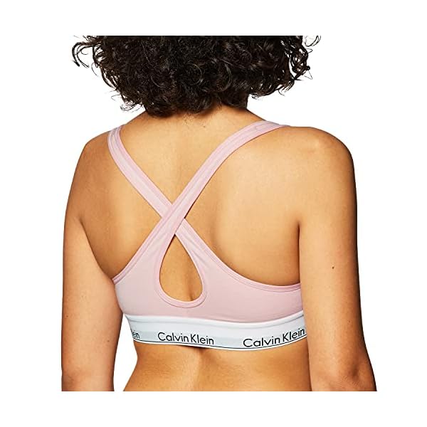 Calvin-Klein-Womens-Modern-Cotton-Lightly-Lined-Bralette Calvin Klein Women's Cotton Blend Padded Bralette Sports Bra (QF1654-680-M_Pink_Medium)