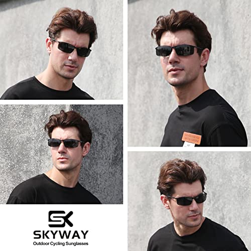 SKYWAY Polarized Sunglasses Men Women,Metal Frame UV400 Protection Sun Glasses for Driving Fishing Hiking Sports2