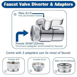 Sink sprayer attachment for faucet kitchen bathroom onoff handheld shower head with flexible hosefaucet aerator  diverter valvefor hair washing pet dog shower   cucciolini doodles