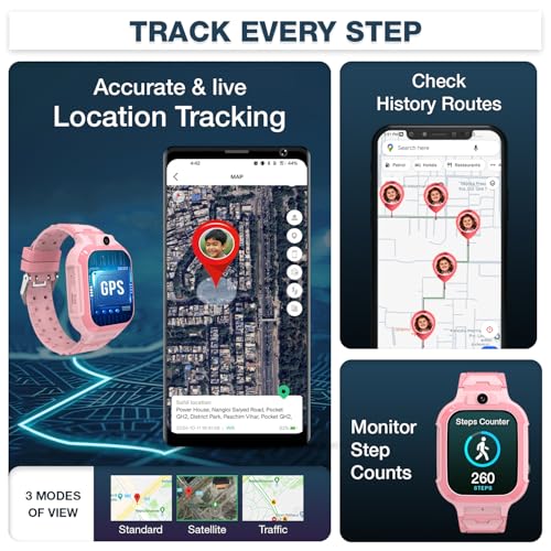 Image of sekyo Carepal Pro (Smartchoice) Kids Smart Watch for Boys Girls | 4G Sim, Video Calling, Live GPS Tracker |App Control, Habit Coach, Pedometer, Safe Zone Alert, SOS, Family Chat | SmartWatch for Kids