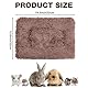 MICOOYO Kleintier-Bettmatte – Flauschiges Fleece-Kaninchenbett, Haustierunterlage für Kaninchen, Meerschweinchen, Eichhörnchen, Hamster, Grau und Braun, (49 * 32 cm)