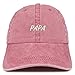 Trendy Apparel Shop Papa Embroidered Washed Low Profile Cap - Burgundy