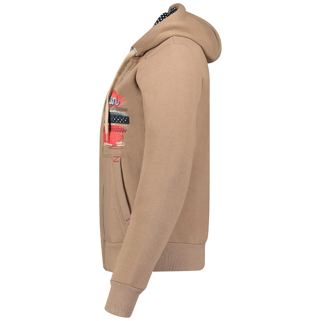 Geographical Norway Farlotte Lady - Hoodie Damen Sweatjacke Zip Kapuze Taschen - Pullover Damen Langarm Warm Jacke - Frauen Jahreszeit Frühling Sommer Herbst