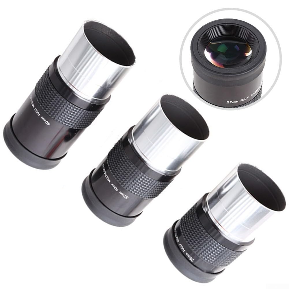 Télescopes astronomiques Lentille Plossl oculaire 26 mm 32 mm 40 mm Revêtement multicouche Verre optique HD multicouche pour télescope d'astronomie (26 mm)