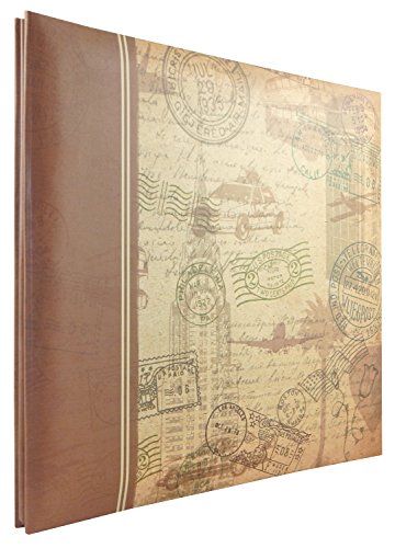 Image of MCS Expandable 10-Page Scrapbook Album with 12 x 12 Inch Pages, 13.5 x 12.5 Inch, Vintage Postmark