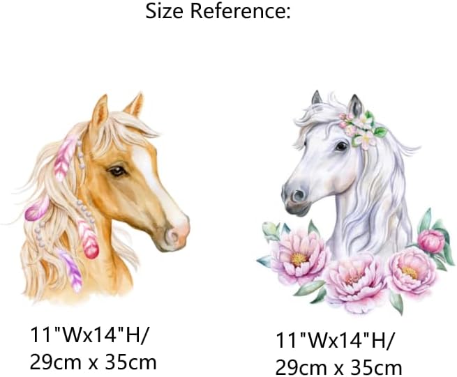 Miniatura 3 de Calcomanías de pared de caballo grandes para decoración de dormitorio de niñas, calcomanías de pared para habitación, habitación de los niños,