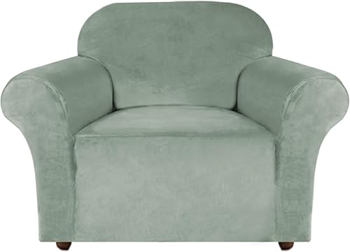 Miniatura 80 de Turquoize Funda elástica de terciopelo para silla, fundas para sofá, funda para silla de sala de estar, funda para sillón con brazos, funda para