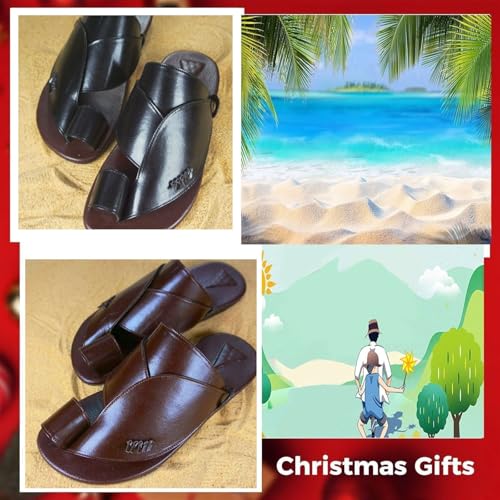 Yytcsjz Mens Orthopedic Sandals, Men's Outdoor Beach Slip on Non-slip Orthopedic Bunion Sandals, Casual Comfortable Clip-Toe Toe Corrector Flip Flops, for Big Toes Bent Toes and Pain Relief3