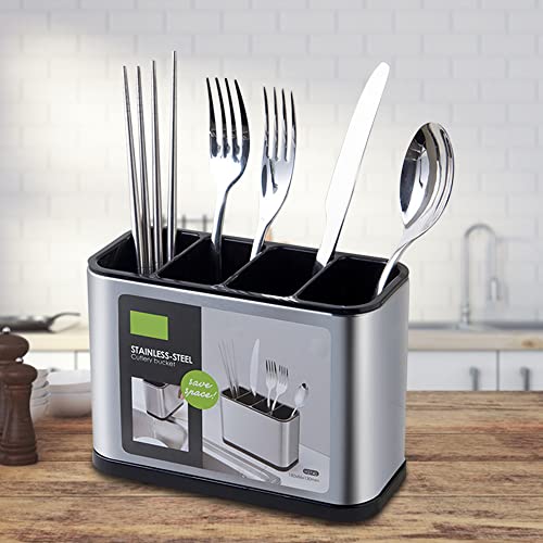 Kitchen Utensil Holder Bacchette In Acciaio Inox Organizer Drain Posate di Stoccaggio Bucket Utensili da cucina Strumento di cottura - immagine 6