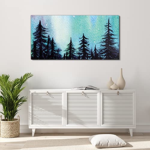 Photo murale acryl paysage de forêt pour décorer un grand salon moderne