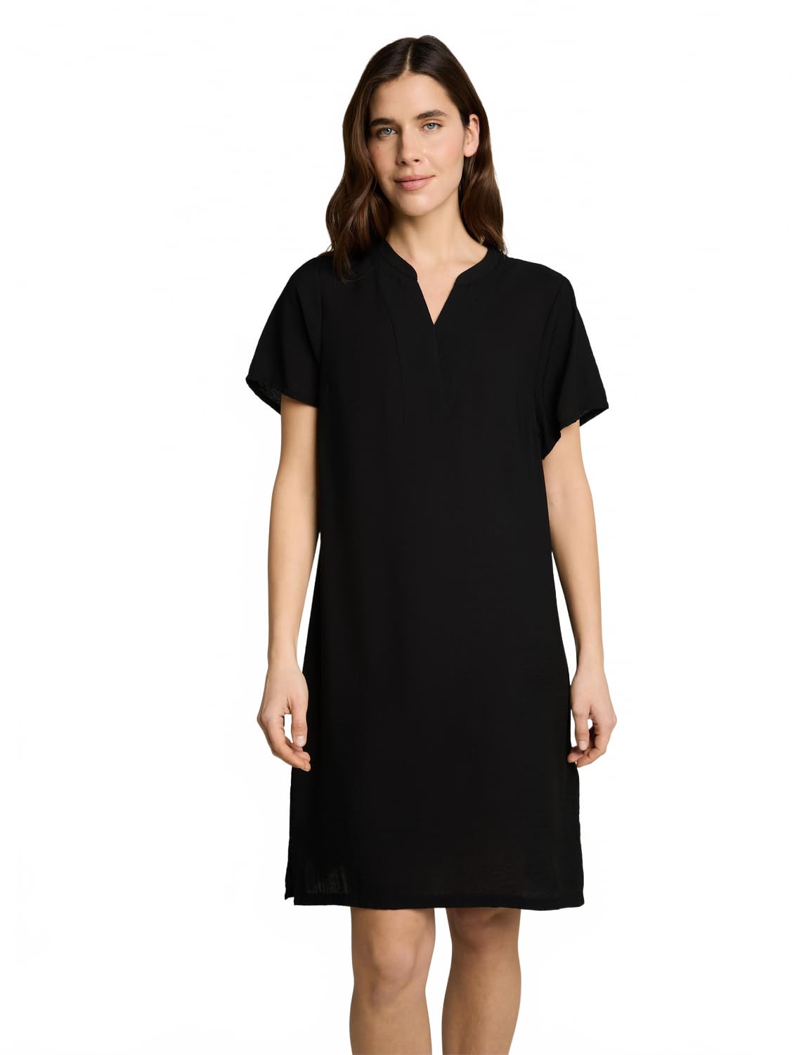 Tom Tailor Damen 1051254 Kleid mit V-Ausschnitt