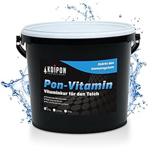 Pon-Vitamin 1kg, Vitaminkur mit wertvollen Mineralien für gesunde Fische im Fischteich und japanische Koi im Gartenteich