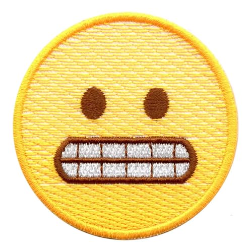 Awkward Grimacin Iron On Embroidered Patch