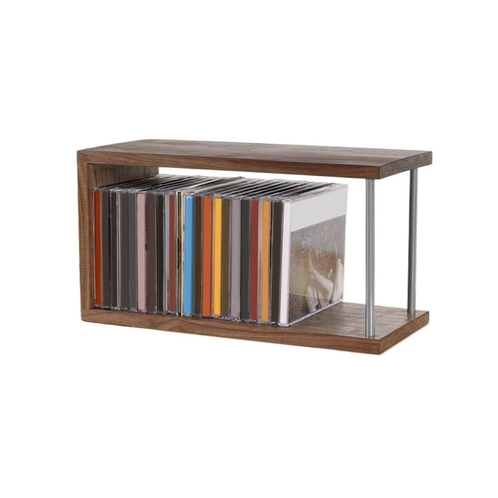 CHENGAIJIAN Cd Rack Indoor Tabletop Wooden CD Record Storage Rack Cassette Tape Album Collection Shelving