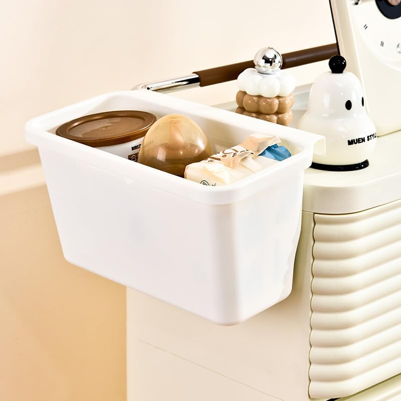 Image of Hanging Kitchen Trash Can for Cabinet Door, Wall Mount Food Waste Bin, Under Sink Garbage Container, Space Saving Plastic Dustbin for Kitchen, Bathroom & Office