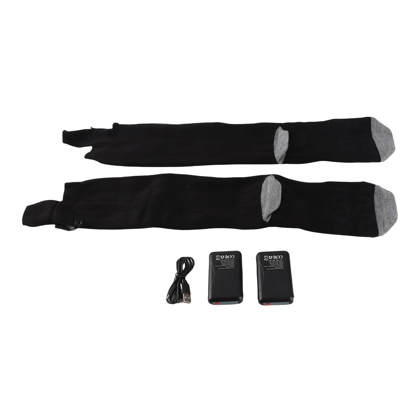 Chaussettes Chauffantes en Coton, Imperméables, à Chauffage Rapide, 3 Modes de Réglage, Batterie Rechargeable USB, pour Hommes et Femmes, Hiver