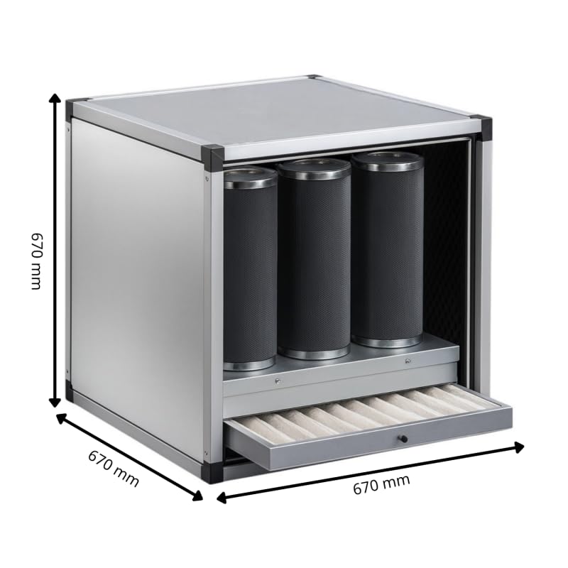 Scatola filtro a carbone attivo - 9 cartucce