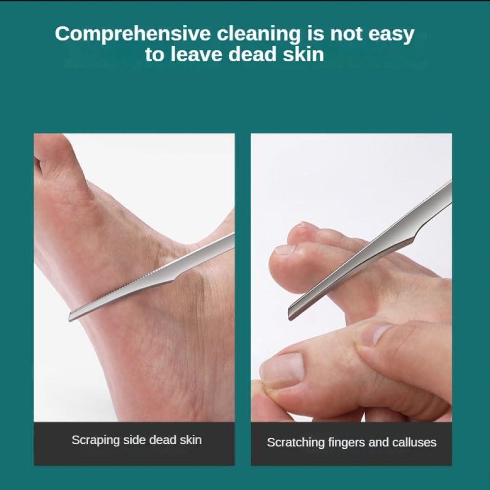 Set di 2 Raschietti per Pedicure Professionali, Set di Coltelli per Unghie, Raschietto per Rimozione della Pelle Morta, per Pelle Secca, Dura E Screpolata
