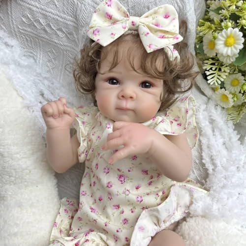 ROSHUAN Real Life Reborn Baby Dolls Girl - Muñecas de silicona de cuerpo completo realistas de vinilo suave que se ve real, muñeca de bebé recién nacido realista para niños