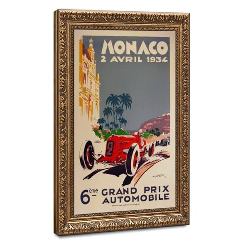 Impression sur toile Grand Prix Monaco 1934 pour déco bureau