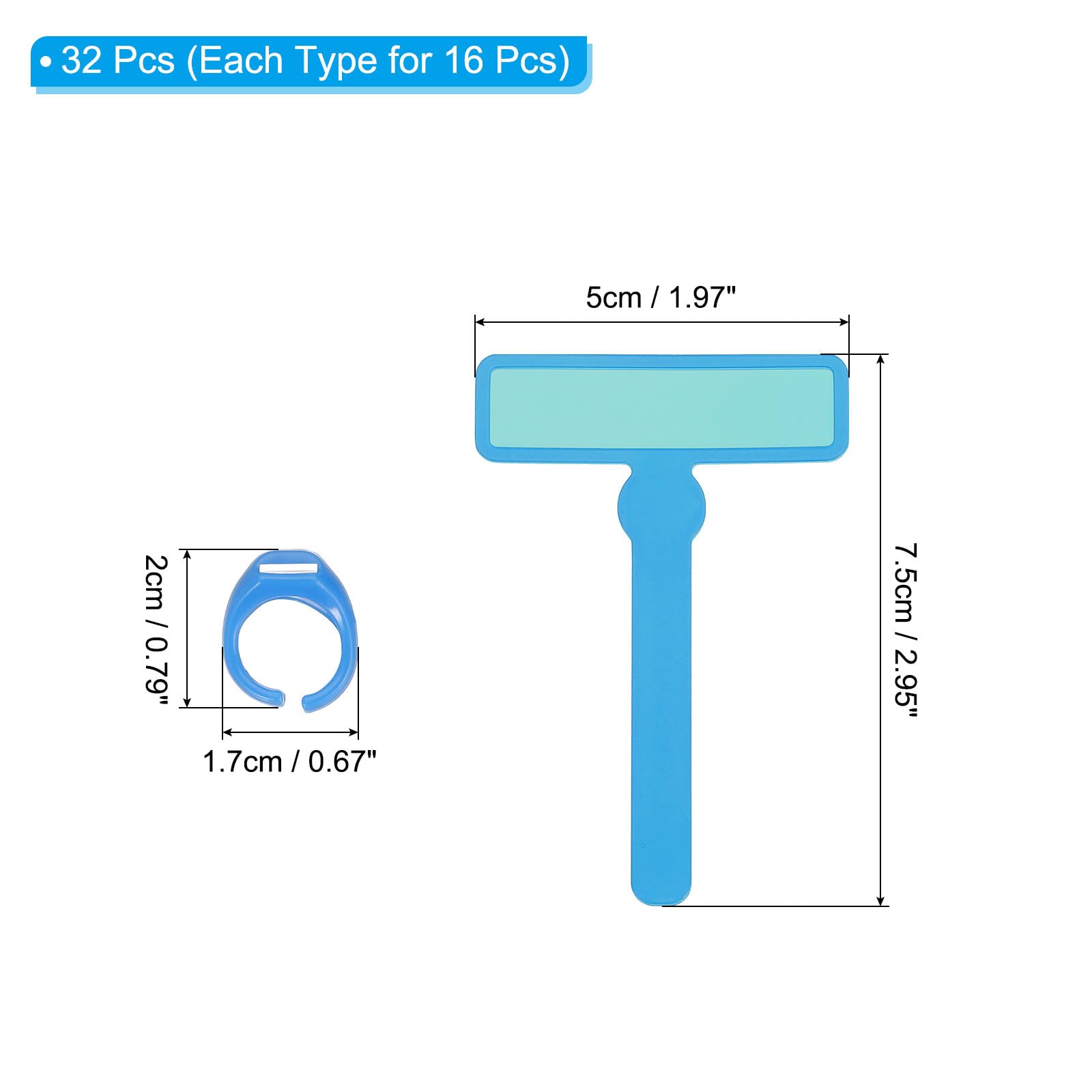 PATIKIL 16Pcs Guided Reading Strips Colorful Text Overlays Reading Bookmark with Finger Rings for Children Classroom Teacher Blue - Image 2