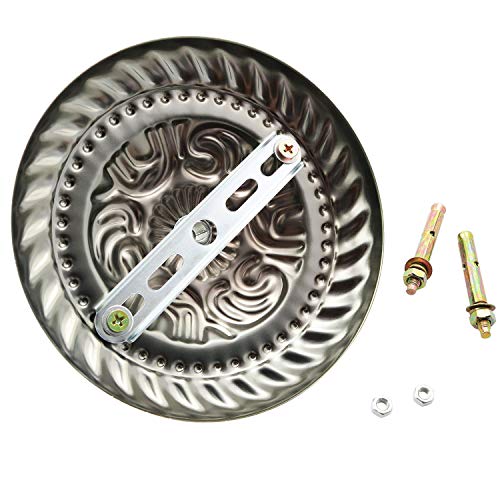 Image of ZYAMY Ceiling Light Plate Lamp Base with Opening Hook and Embossed Pattern Pendant Lighting Accessories with Matching Screw for Pendant Light or Chandelier, Ancient Bronze